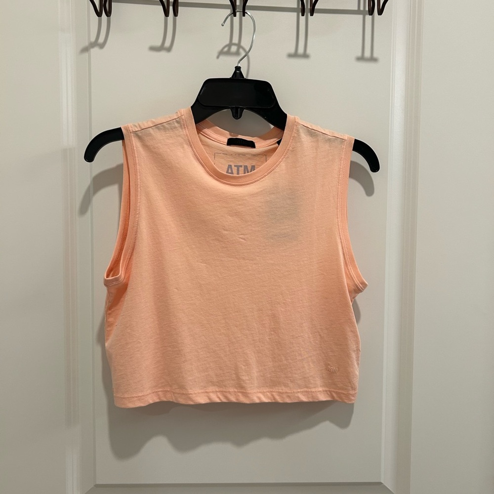 NWT ATM Peach Sleeveless Crop Top